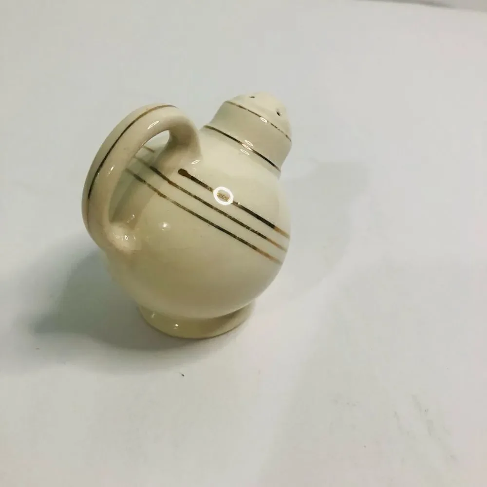 Vintage‎ white and gold hand painted replacement shaker